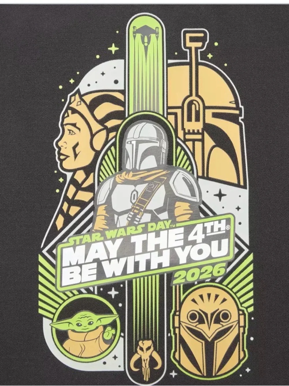 Star Wars Day - May The 4th Be WithYou , Black Graphic Tote Bag , Disney